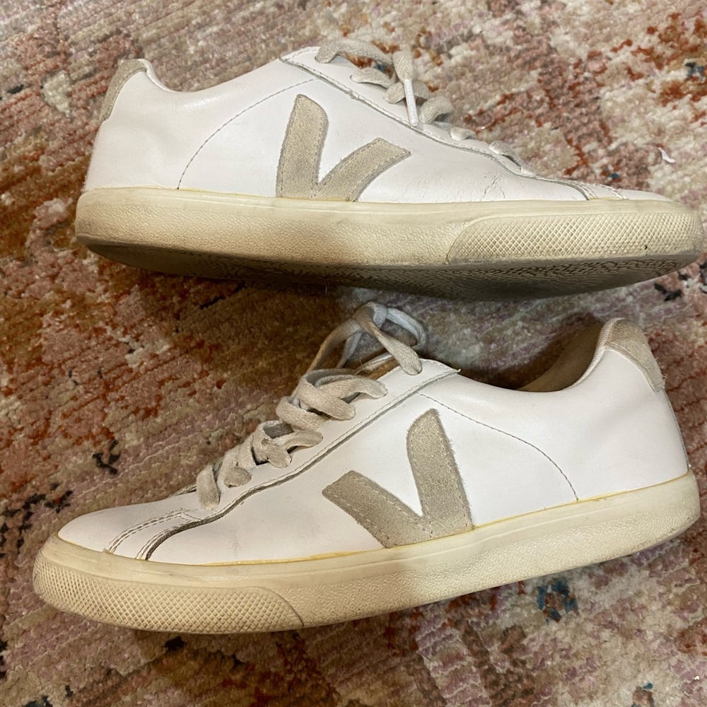 Veja Cream Sneakers with Subtle Suede Details